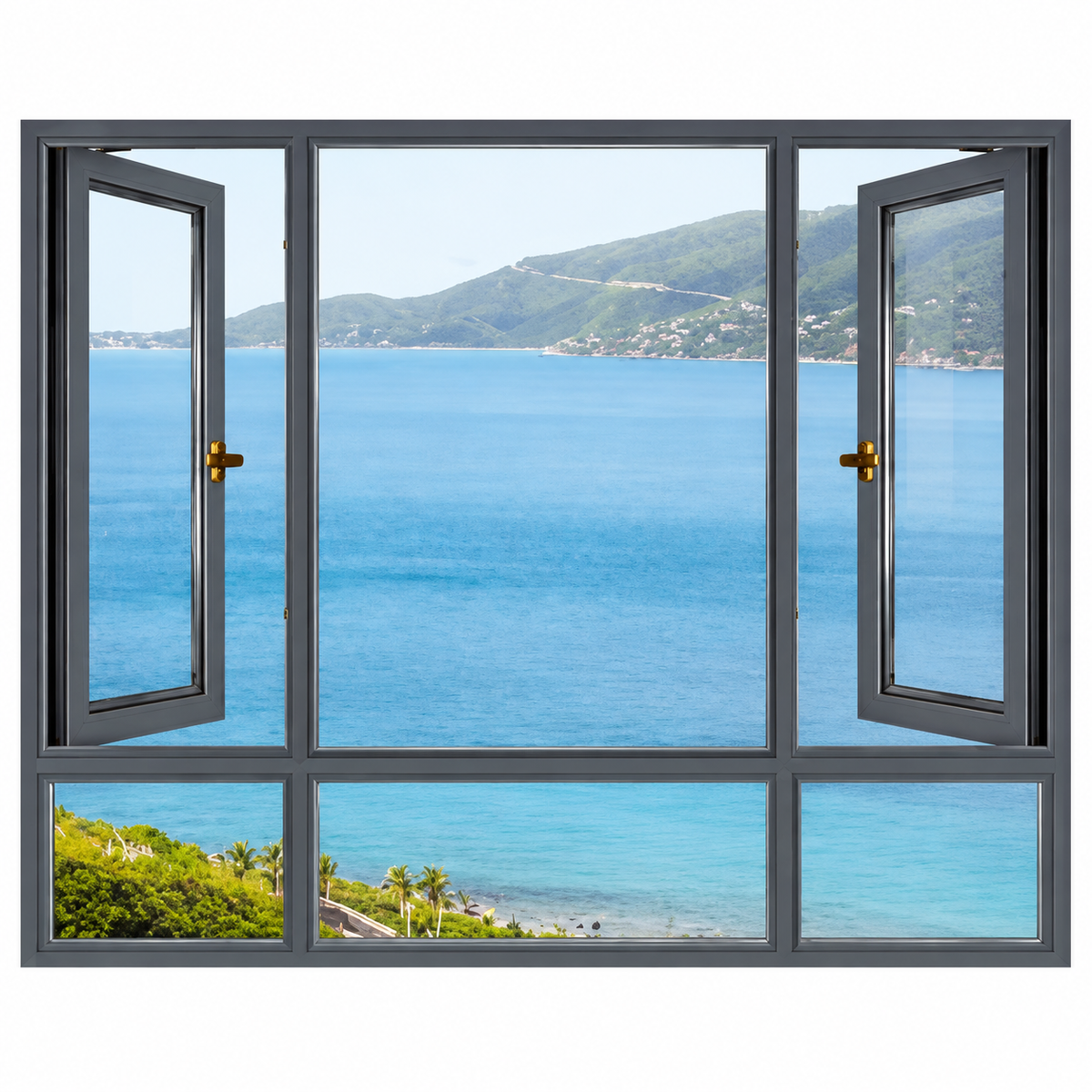Modern Custom Aluminium Casement Window System