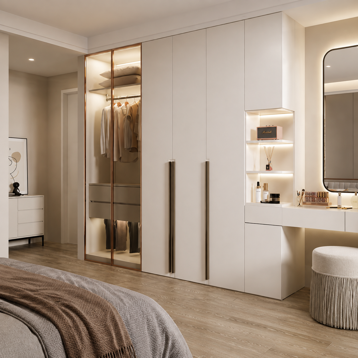 Modern Luxury Full Aluminum Custom Wardrobe