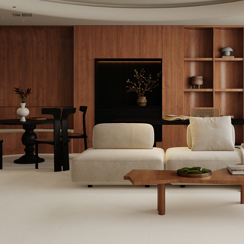 Tile Tina Cream White 750x1500x10mm