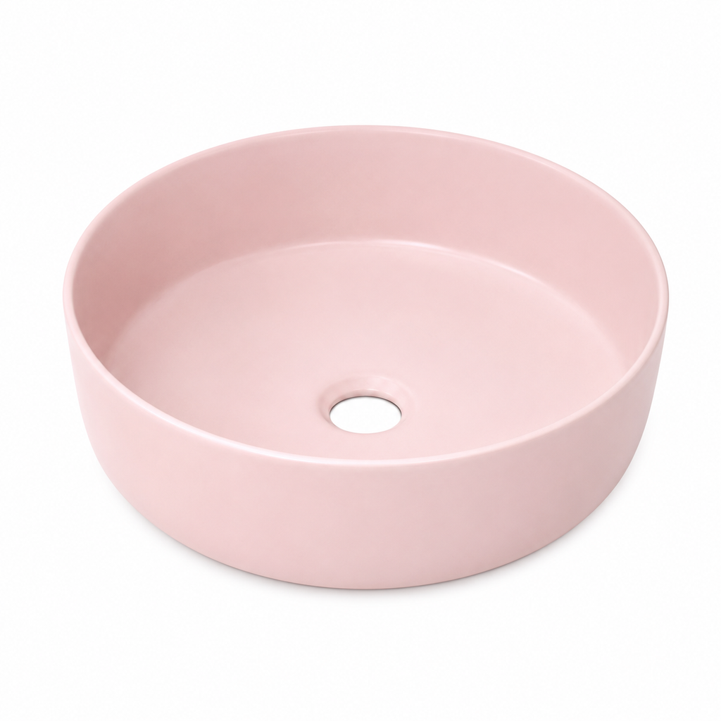 Ceramic Countertop Basin — Modern Minimalist Single Bowl 400×400×130mm