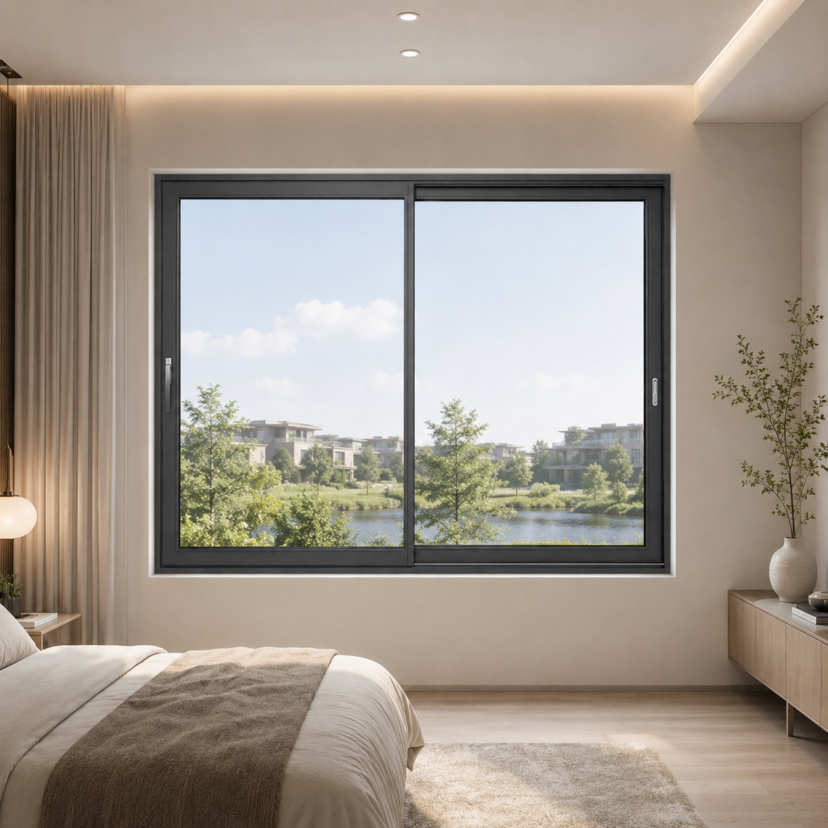 Custom Size Aluminum Sliding Glass Window – Modern Residential Design