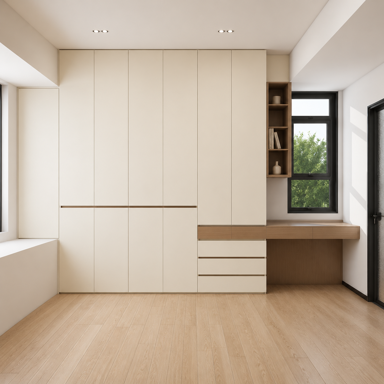 CUSTOM CREAM-STYLE ALL-ALUMINUM WARDROBE