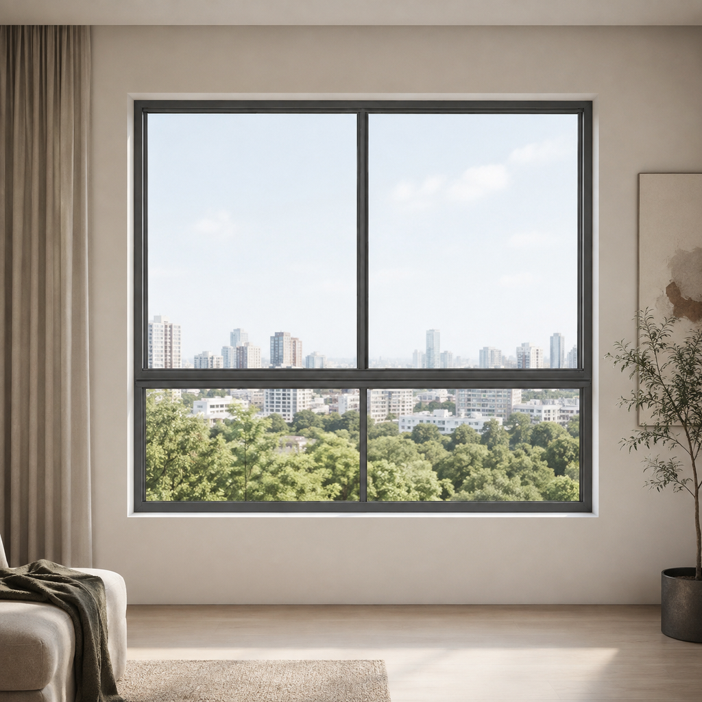 Modern Aluminum Sliding Glass Window ，Slim Frame Custom Window