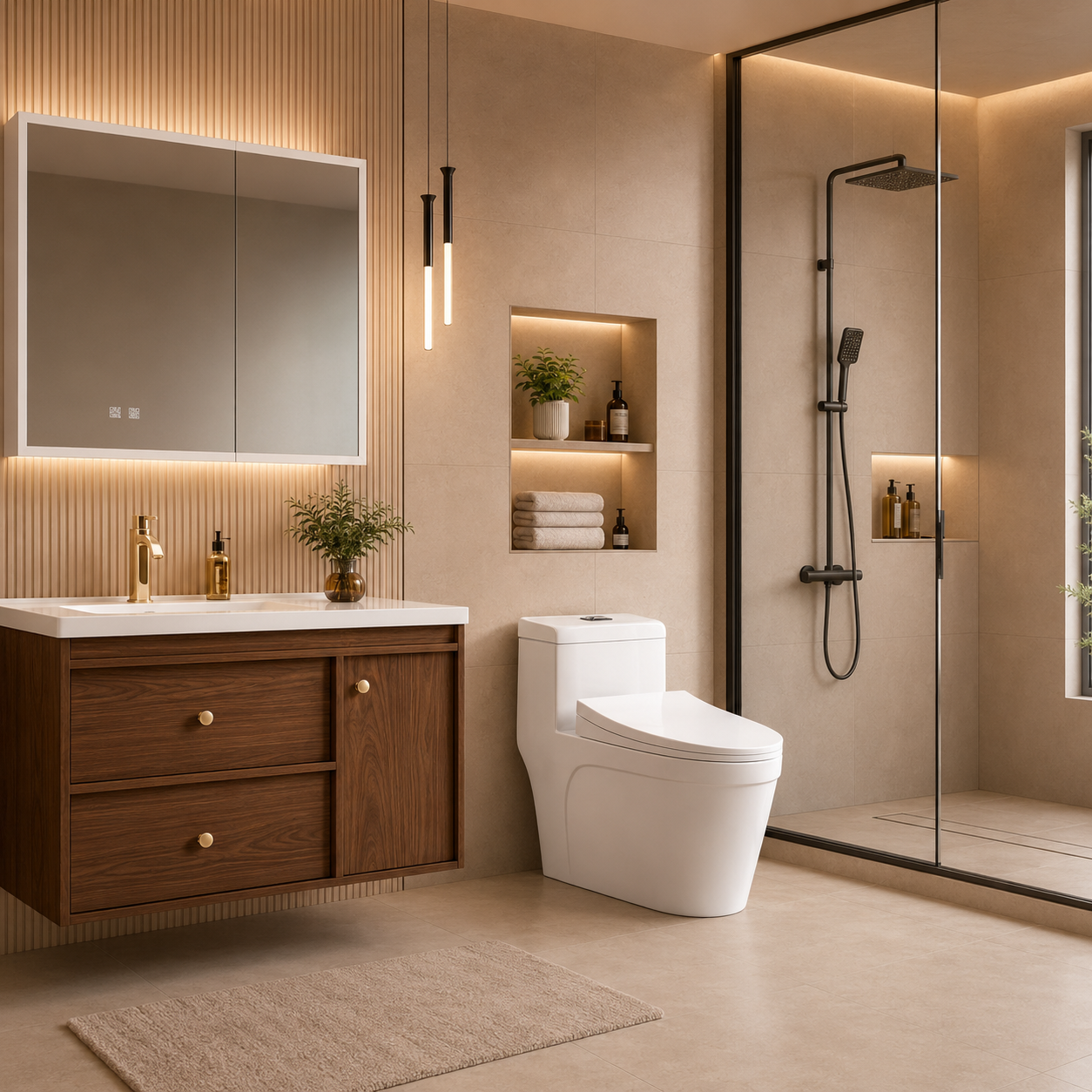 Household Siphonic Toilet, Anti-Odor & Splash-Proof Bathroom WC