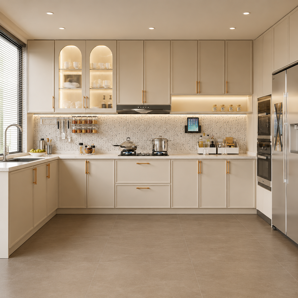 Custom U-Shape Kitchen Cabinetry
