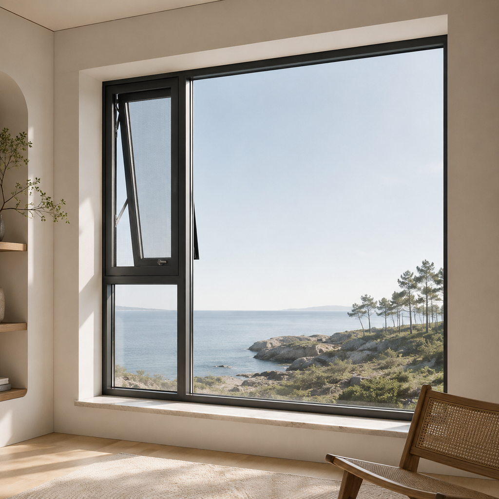 Modern Custom Aluminium Top-Hung Window