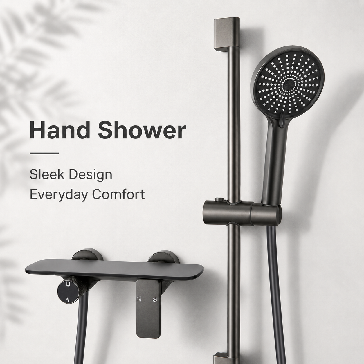 Basic Shower Set — No Overhead, Mixer Valve Only, Minimalist Design
