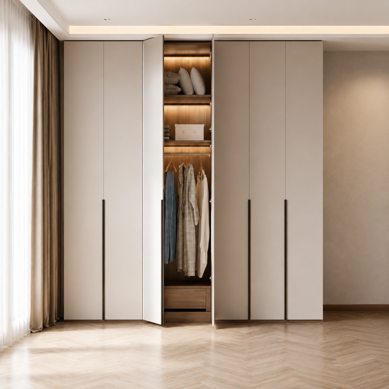 Modern Luxury Full Aluminum Custom Wardrobe