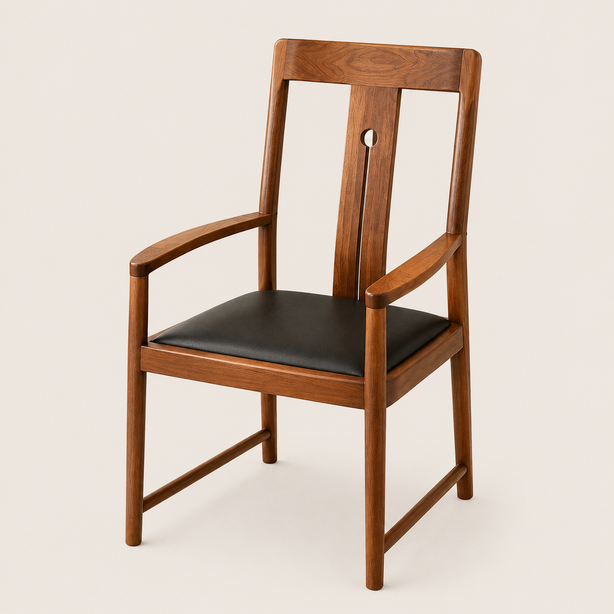 Solid Black Walnut Tea Master Chair — New Chinese Style