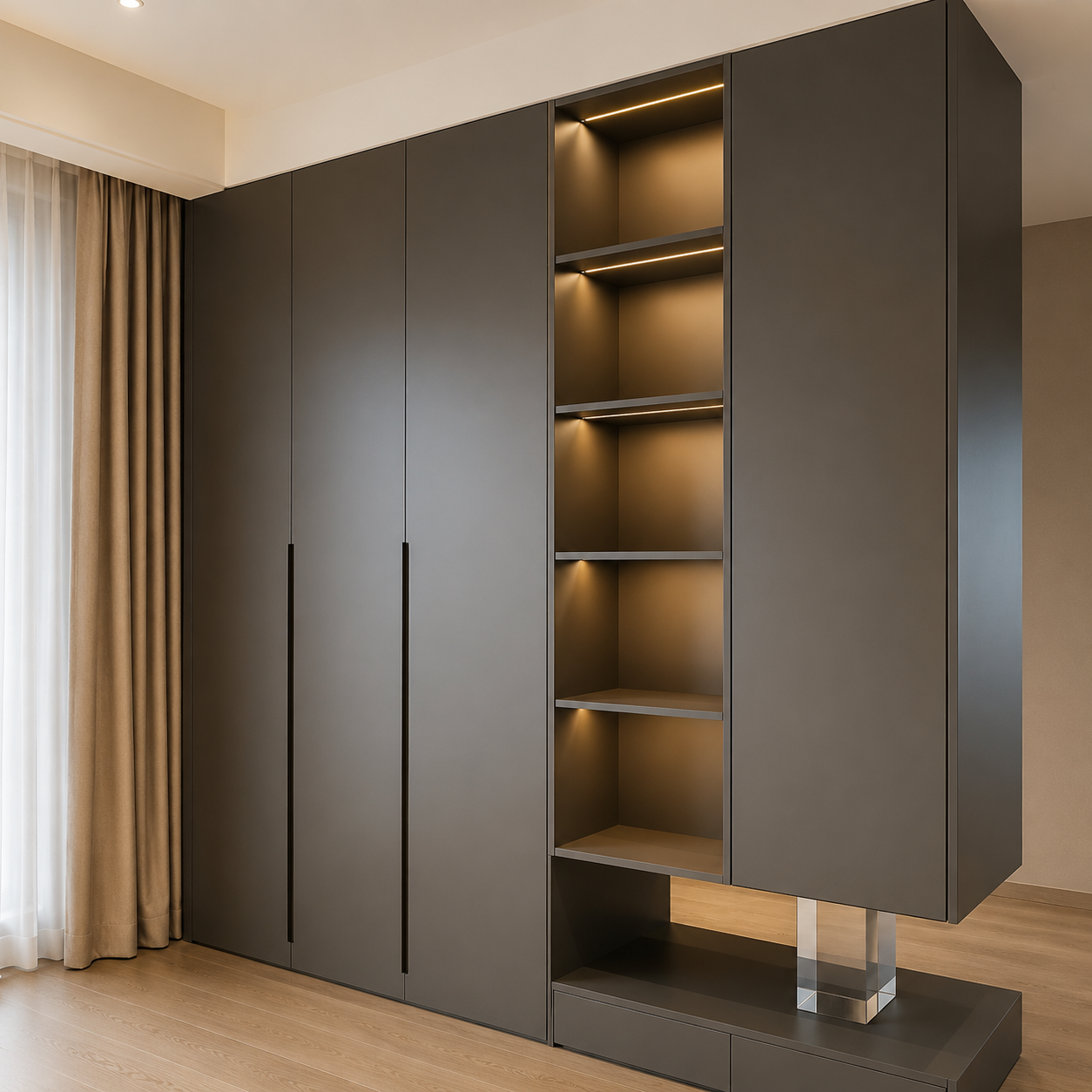 Modern Luxury Full Aluminum Custom Wardrobe