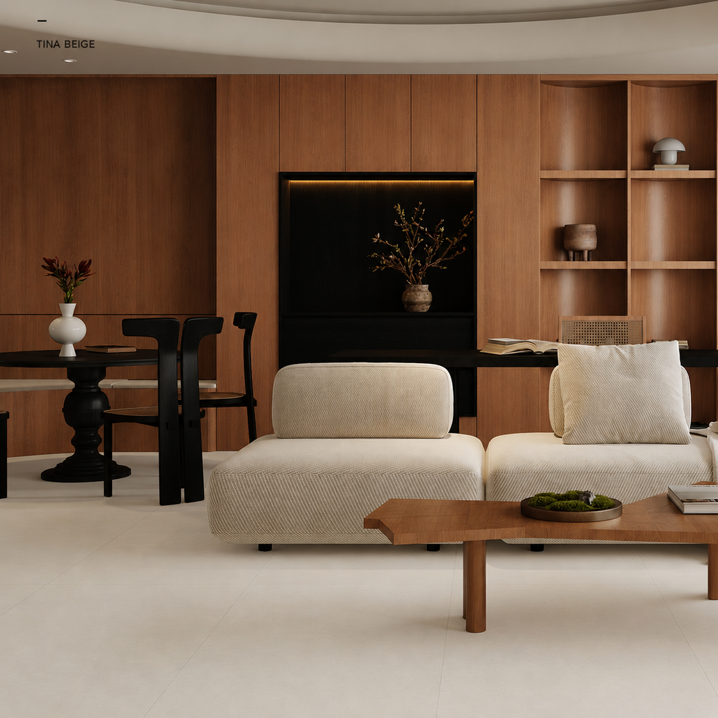Tile Tina Cream White 750x1500x10mm