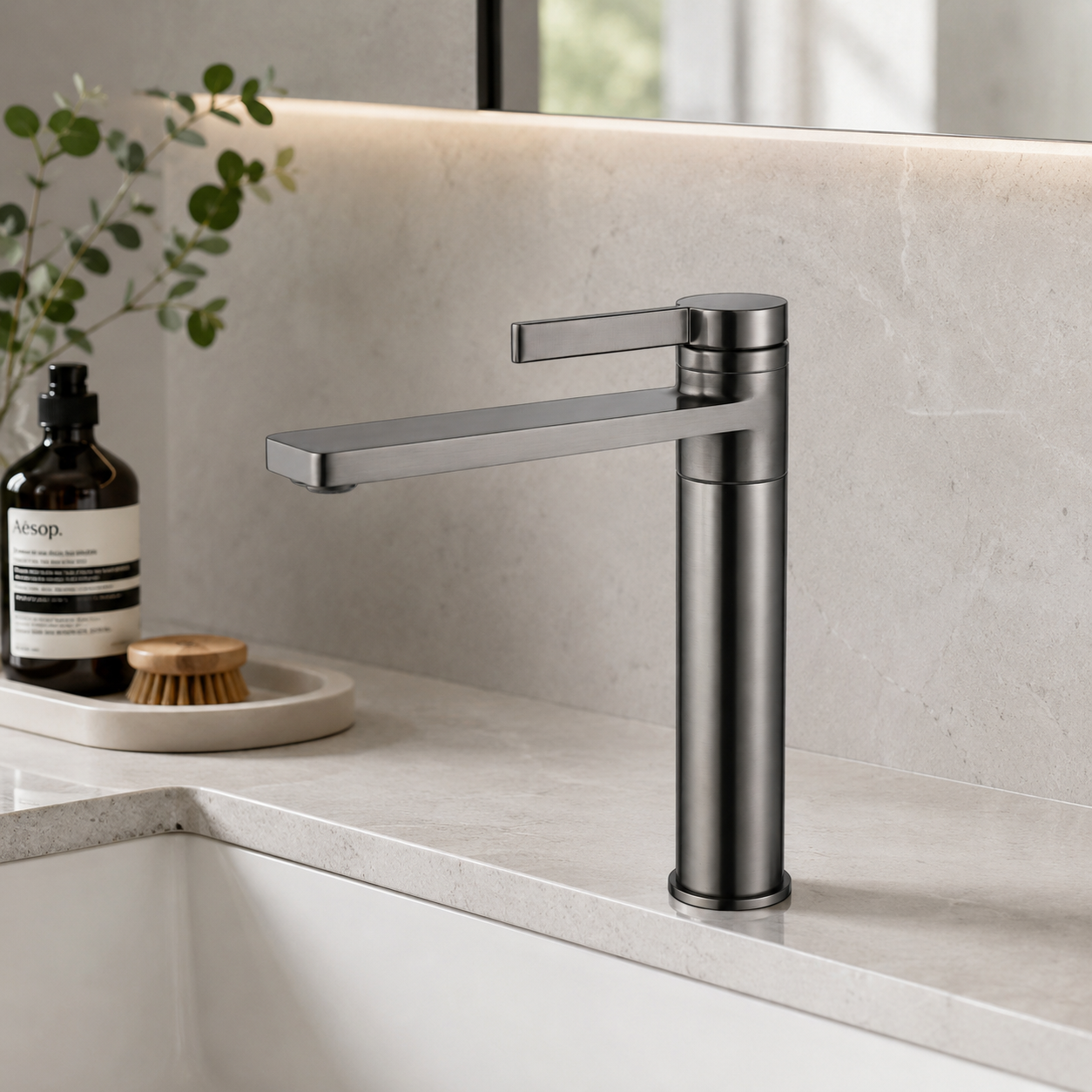 Minimalist Single Hole Hot & Cold Vessel Basin