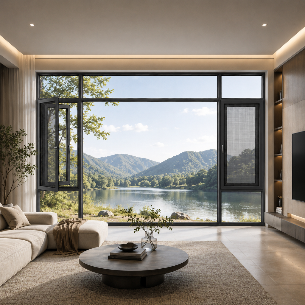 Luxury Custom Aluminum Floor-to-Ceiling Picture Window