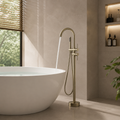 Floor-Standing Brass Bathtub Faucet