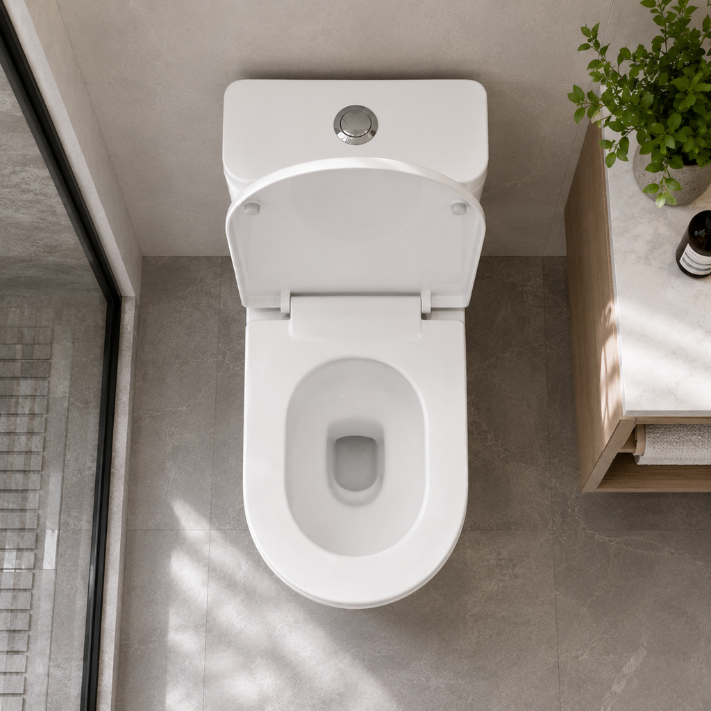 Household Fully Glazed Trapway Toilet — Ergonomic Comfort for Extended Sitting