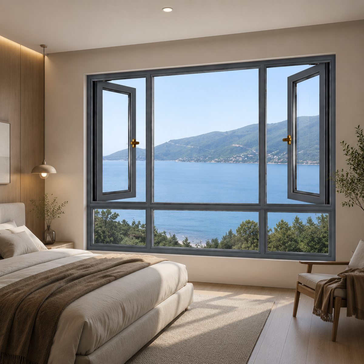 Modern Custom Aluminium Casement Window System