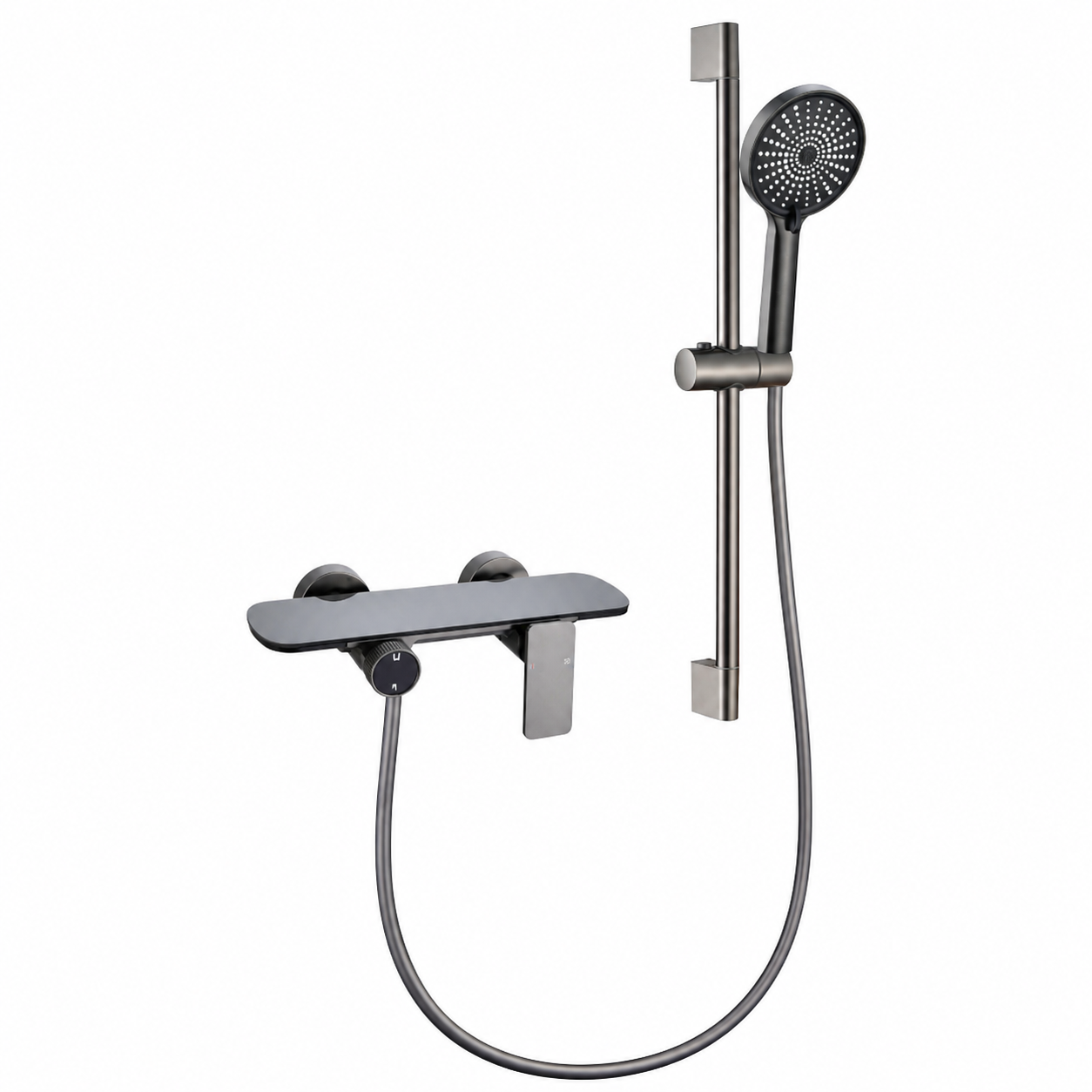 Basic Shower Set — No Overhead, Mixer Valve Only, Minimalist Design