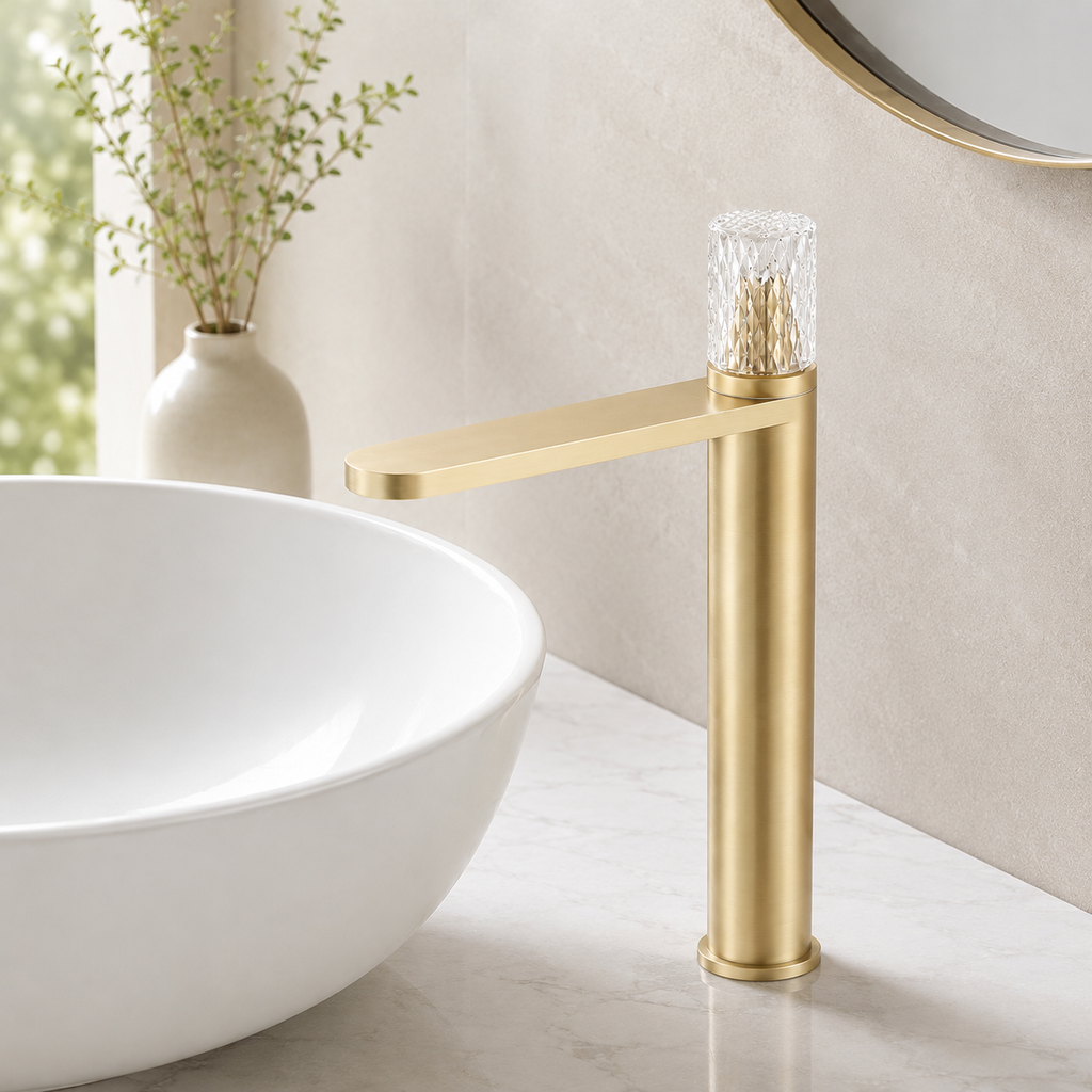 Light Luxury Rose Gold Hot & Cold Bathroom Faucet