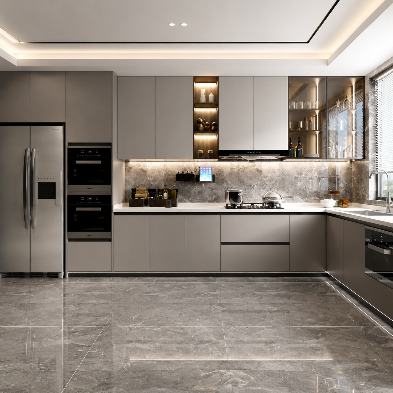 全铝合金 L 型橱柜 — Aluminum L-Shape Cabinet
