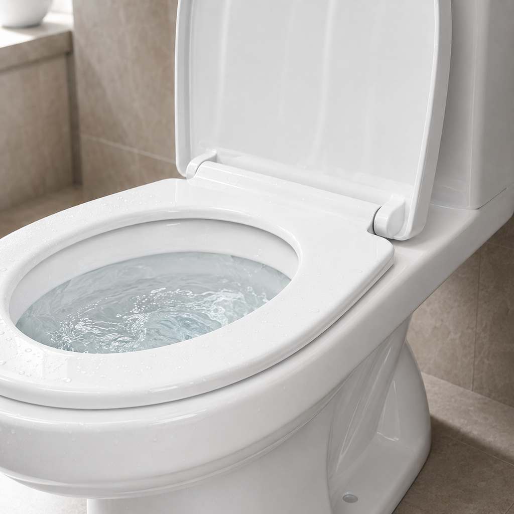 Direct-Flush Siphonic Ceramic Toilet — Anti-Odor & Splash-Proof for Bathroom
