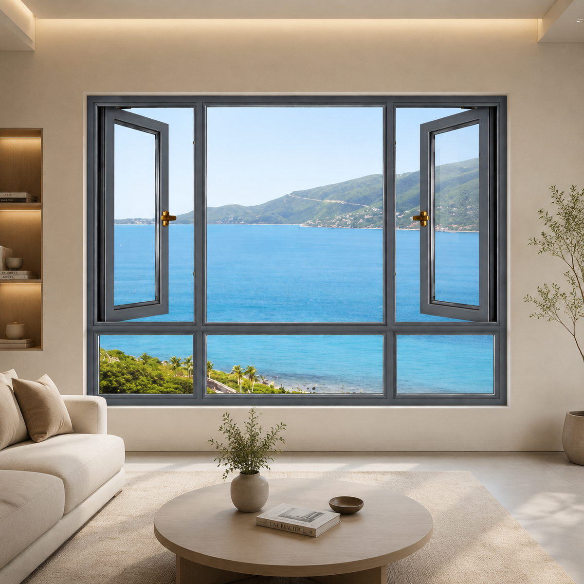 Modern Custom Aluminium Casement Window System
