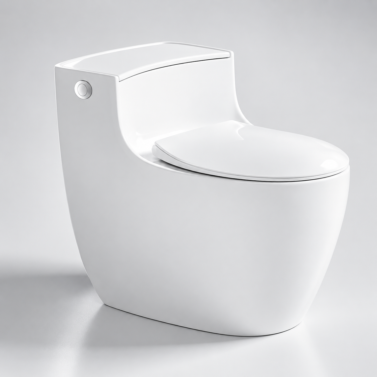 Modern One-Piece Ceramic Toilet with Soft-Close Seat