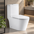 Ceramic Toilet with Tornado Flush & Soft Close Seat – Dual Flush WC