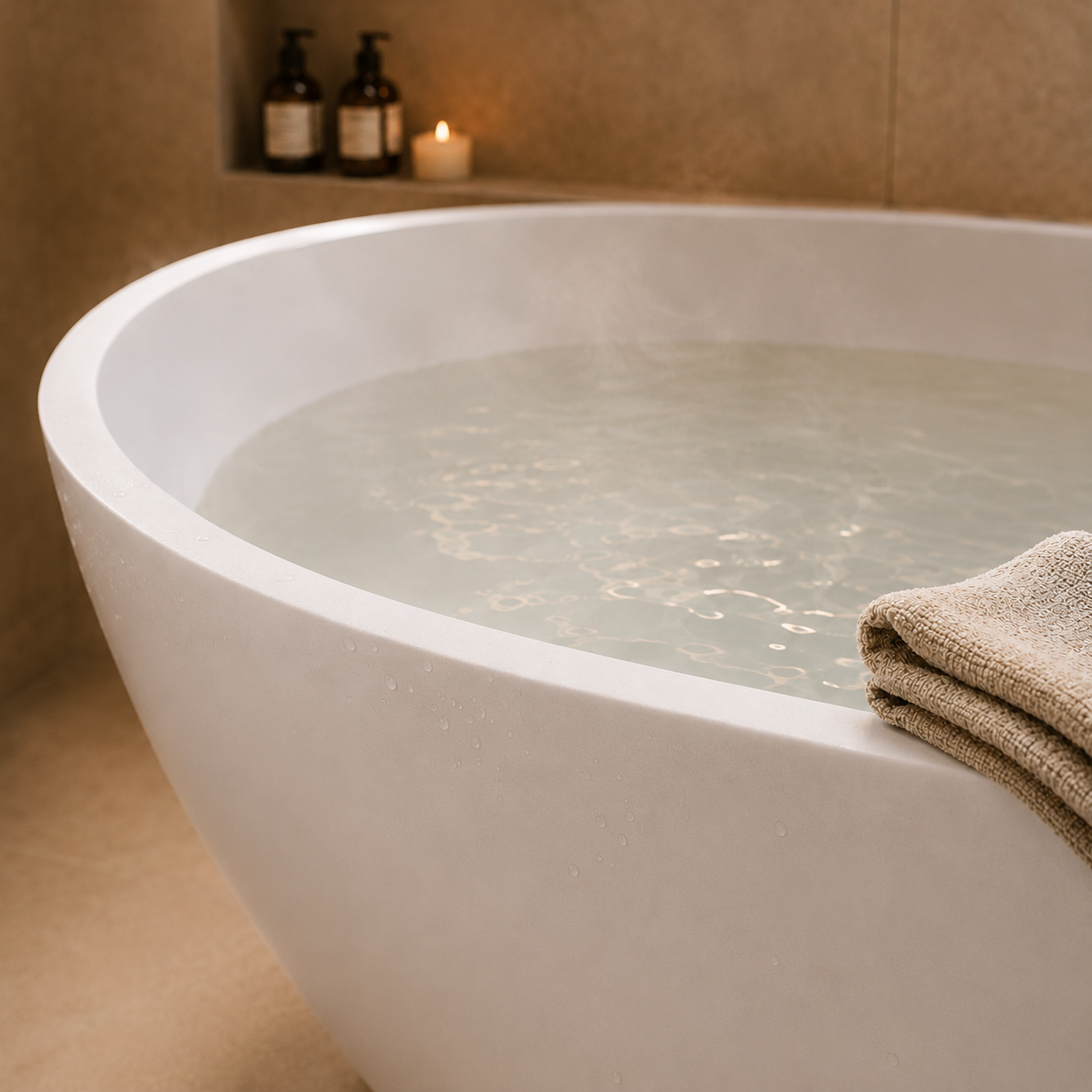 Acrylic Freestanding Bathtub — Compact Adult Soaking Tub for Small Homes