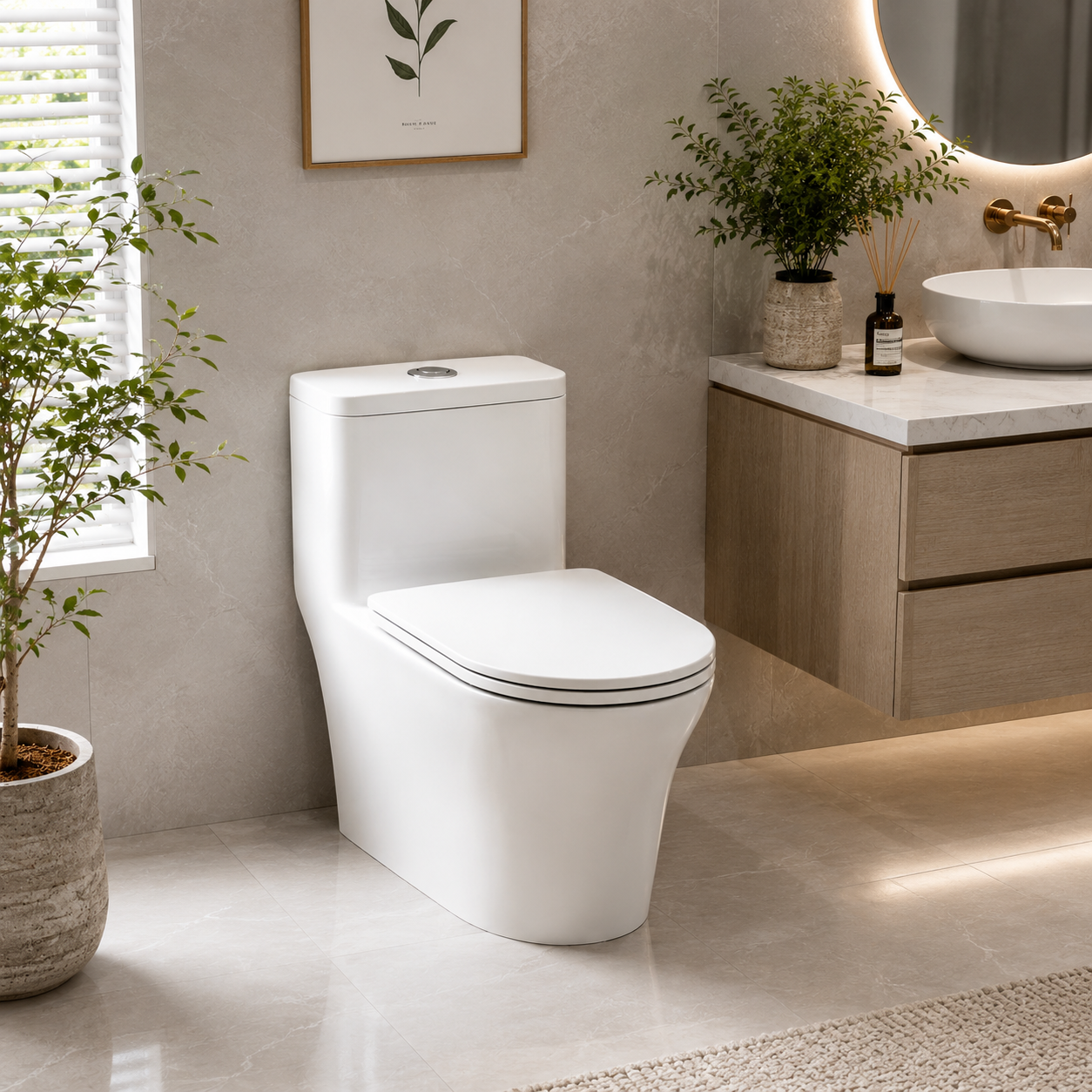 Household Ceramic Toilet — Standard 400mm Rough-In