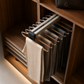 Top-Mounted Retractable Pull-Out Trouser Rack for Wardrobe & Walk-In Closet