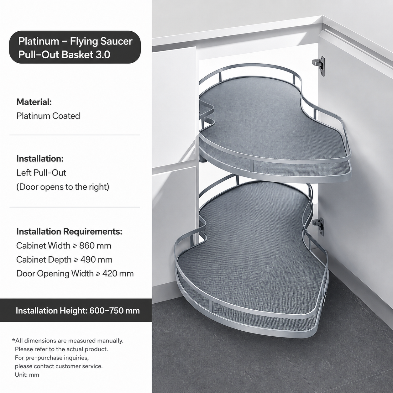 Soft-Close Swivel Corner Pull-Out Basket