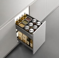Drawer-Style Double-Layer Kitchen Cabinet Spice Pull-Out Basket