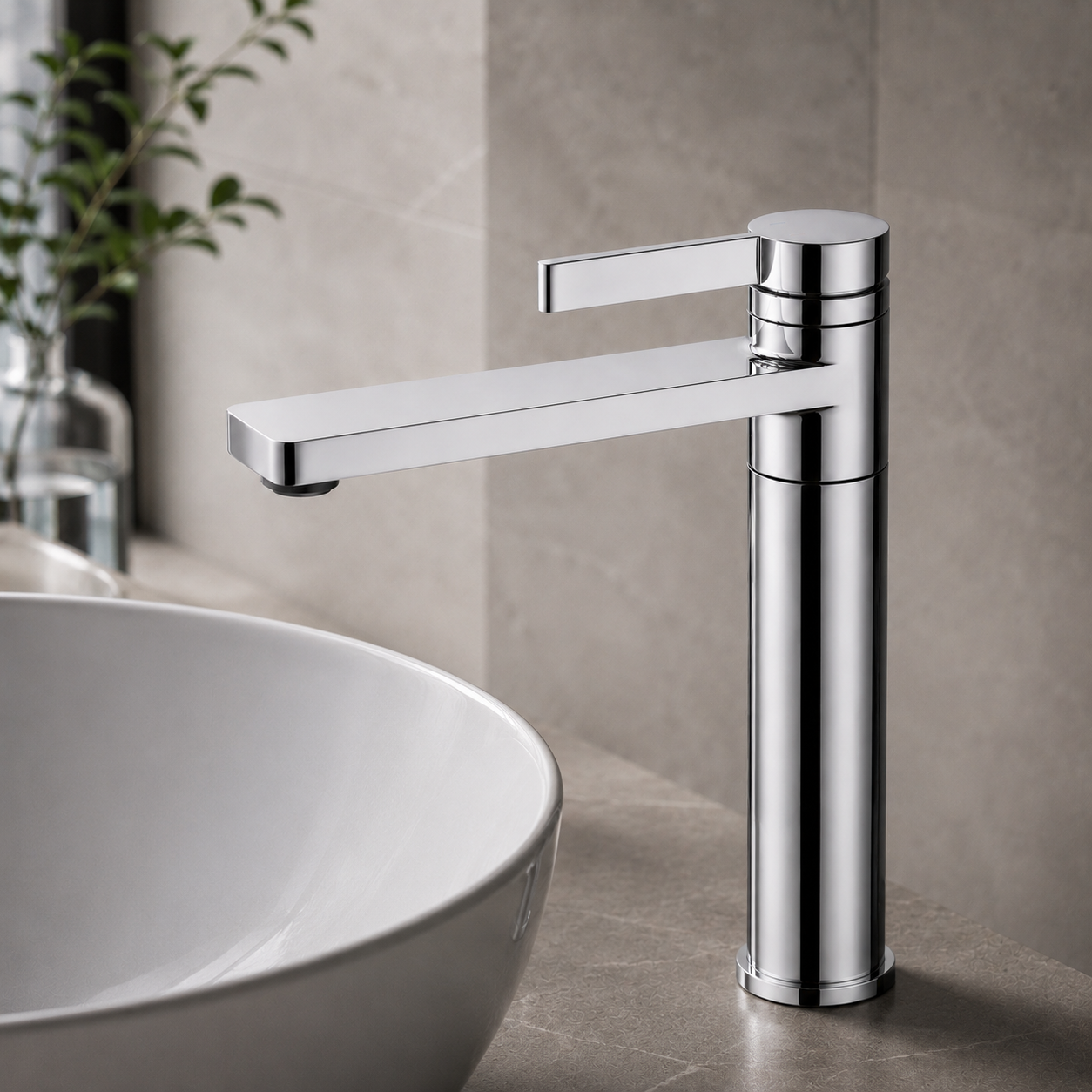 Minimalist Single Hole Hot & Cold Vessel Basin