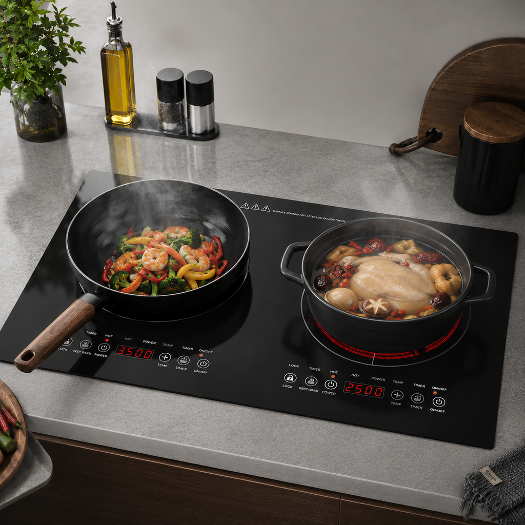 Smart High-Power Dual-Zone Induction & Ceramic Built-in/Freestanding Cooktop