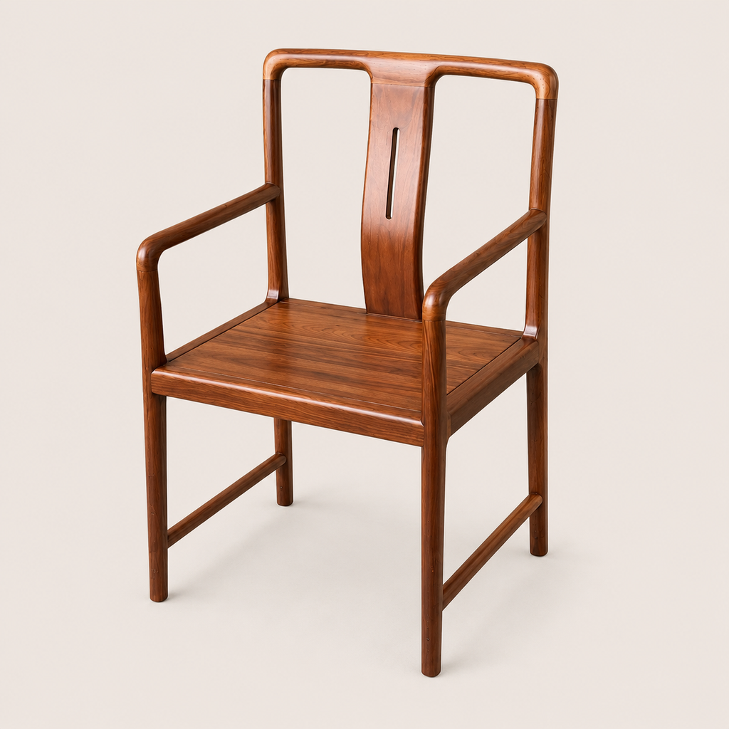 Solid Black Walnut Vintage Tea Chair