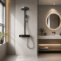 Digital Display Pressure-Boosting Shower Set with Overhead Rainfall